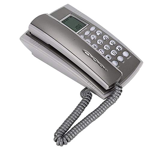 [Australia] - Corded Telephone, Double Magnetic Communication Design Landline Telephone for Home Office Hotel Call Center Gray 