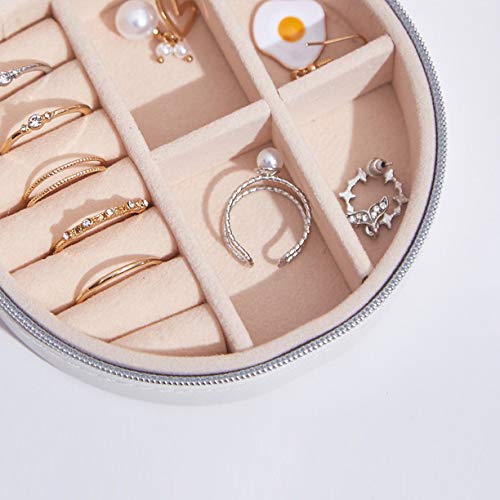 [Australia] - N/D Women Travel Jewelry Case Box PU Leather Jewelry Organizer Holder for Necklace Earring Rings Pink 