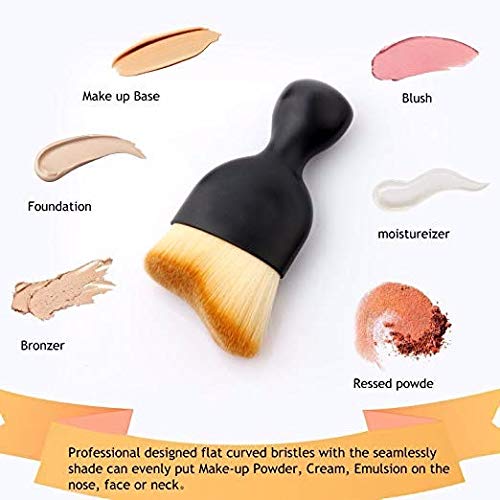 [Australia] - GUGELIVES Kabuki Brush Makeup Professional Pro Flat Foundation Face Blush Kabuki Powder Contour Brush Cosmetic Tool Mineral Woman Gift Travel Set of 2 