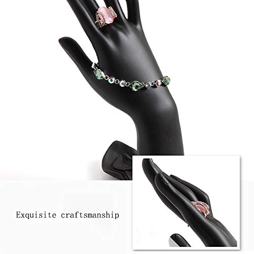 [Australia] - Tinaforld Bracelet Ring Jewelry Display Stand Holder Hand Form Resin Ring Display Stand Rack for Jewelry or Home Organization (2#Black) 