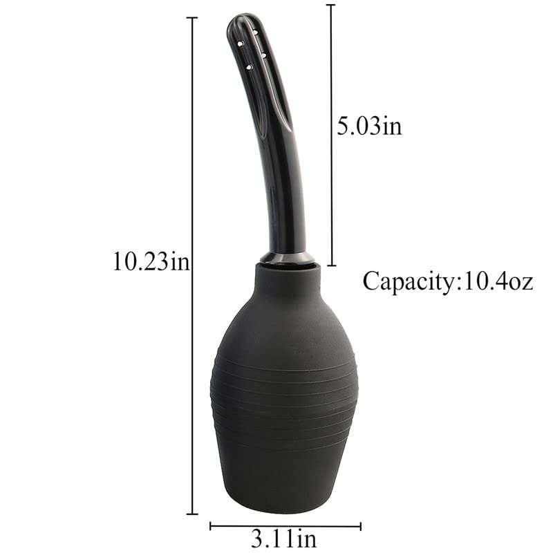 [Australia] - Lancsdom Anal Douche Enema Bulb kit Vaginal Douche Enema Cleaner for Women’s or Men’s Health -for Colon Cleansing, Detox and Constipation (Black) Black 