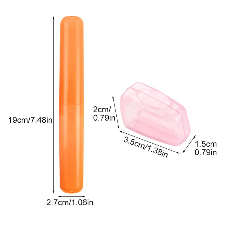 [Australia] - Hahhhha 7pcs Travel Toothbrush Case & 5pcs Toothbrush Head Cover, Portable Toothbrush Cover Case Set Toothbrushes Holder for Travel Home Office Camping School(Colorful) Colorful 