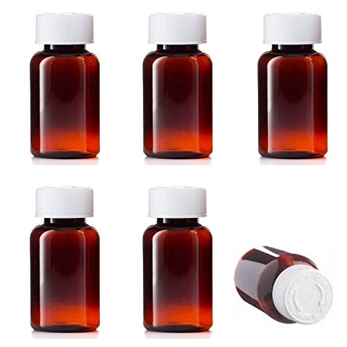 [Australia] - 100ml Pill pots with lids x 12, Empty Plastic Medicine Amber Bottles, Pill Storage pots, Screw caps, Strong Medicine Storage pots, Dispenser (12) 