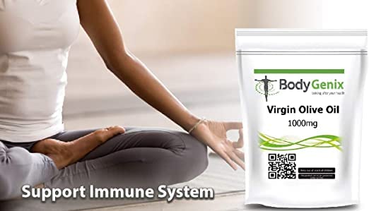 [Australia] - Virgin Olive Oil 1000mg in Capsules Bodygenix UK Omega-3-6 for Health Heart (120) 120 