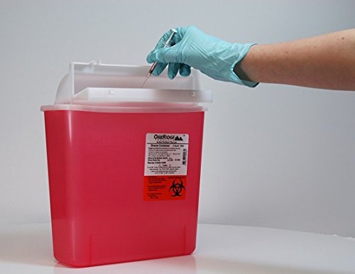 [Australia] - Oakridge 5 Quart - Sharps Disposal Container with Mailbox Style Lid 