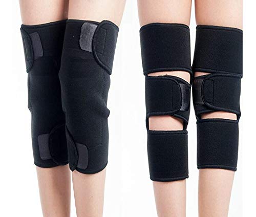 [Australia] - 1 Pair Unisex Upgraded Version Adjustable Self-Heating Knee Pads Magnetic Tourmaline Therapy Knee Support Brace Protector Arthritis Pain Relief Jiont Health Care Expert 