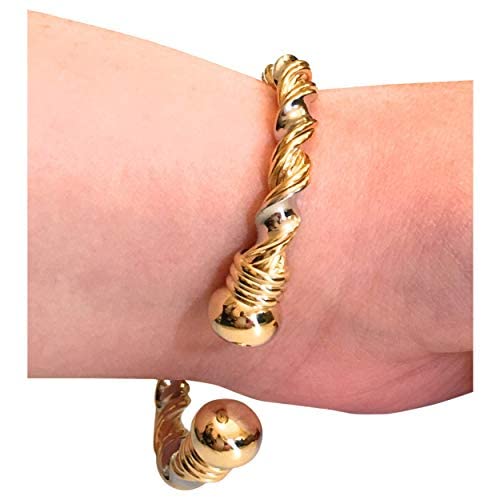 [Australia] - Helena Rose Ladies Copper Bangle with Magnets - One Size Bend to Fit - Magnetic Copper Bracelets for Women - Supplied with a Jewellery Gift Box 
