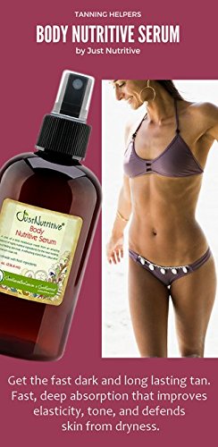 [Australia] - Just Nutritive | Body Nutritive Serum | For Outdoor Body Tanning | Hydrating Body Oil | Natural Skin Moisturizer | Sun Kiss Glow | 8 Oz 