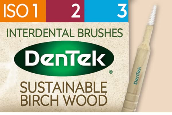 [Australia] - DenTek Earth Friendly Birch Wood - 6 Count x 6 Packs (36 Brushes) - Interdental Brushes Mixed Size Pack ISO1, 2 & 3, Green Mixed (ISO1, 2 & 3) 