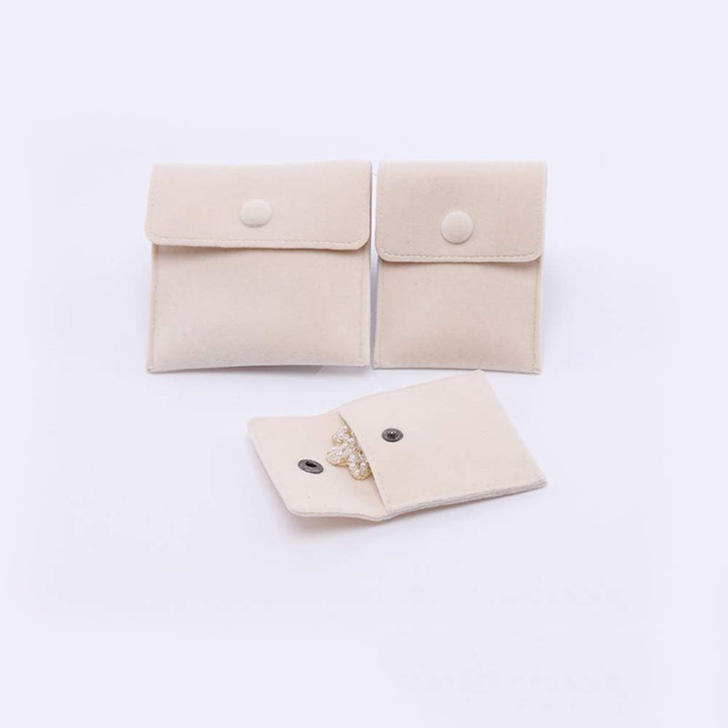 [Australia] - Cren Pack of 9 Velvet Jewelry Pouch 3 Sizes Portable Jewelry Gift Bags With Snap Button Color-1 