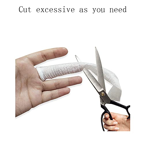 [Australia] - Finger Bandage Finger Bobs Cots 15x600mm Finger Tubular Bandage Finger Buddies Dressings for All Types of Finger Injury(White 20pcs) 
