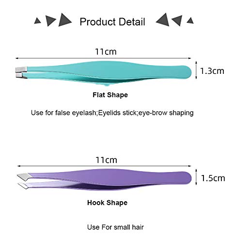 [Australia] - JOM Tweezers set for Eyebrows 6Pack Kit for Ingrown Hair Removal Professional Eyebrow Remover Facial Hair Remover for Women Girls Men Hair Plucking Ingrown Hairs Daily Beauty Tool with Leather Case 