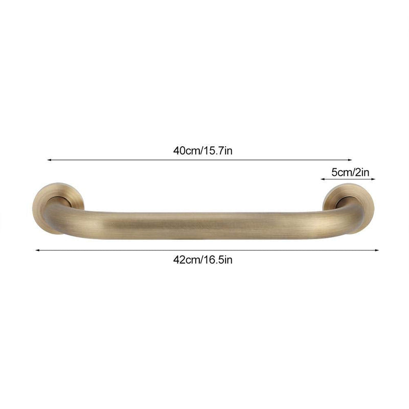 [Australia] - Boquite 16.5in Brass Shower Grab Bar, Bathtub Handrail Mounted Helping Handle Bars for Children Pregnants Elderly Use, Safety Hand Rail Support Bar 
