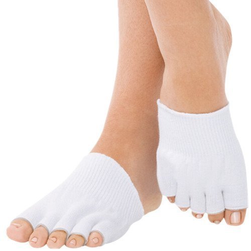 [Australia] - PEDIMEND Gel-Lined Moisturizing Compression Toe Separating Socks (1PAIR - 2PCS) | Toe Alignment Socks | Toes Spreaders, Spacer & Separator | For Men & Women | Foot Care 