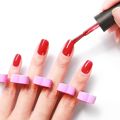 [Australia] - GBSTORE 20pcs Soft Sponge Foam Repair Finger Separation Tool Nail Art Tools Foam Sponge Toe Splitter Finger Separator,Pink 