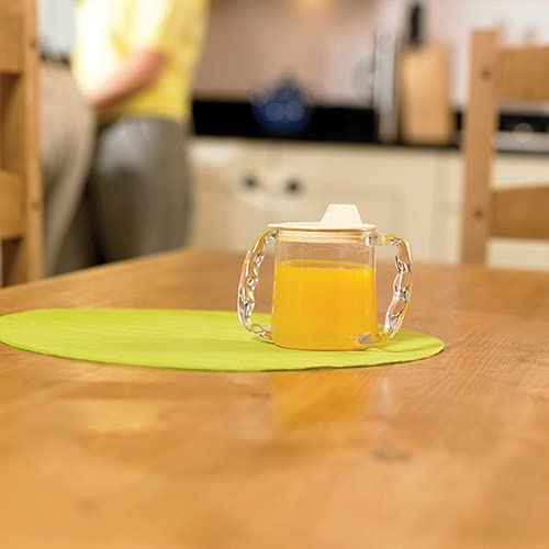[Australia] - Homecraft Caring Mug, Two Handle Easy Grip Mug, Spill Resistant Portable Travel Mug with Spout Opening for Children, Elderly and Disabled Users , Large Spout, 300ml L (Pack of 1) Non-Retail Packaging Single 