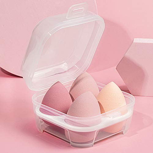 [Australia] - ChuW 4-Grid Makeup Sponge Storage Box for Blender Beauty Foundation Blending Sponge Transparent Receiving Box Case New 