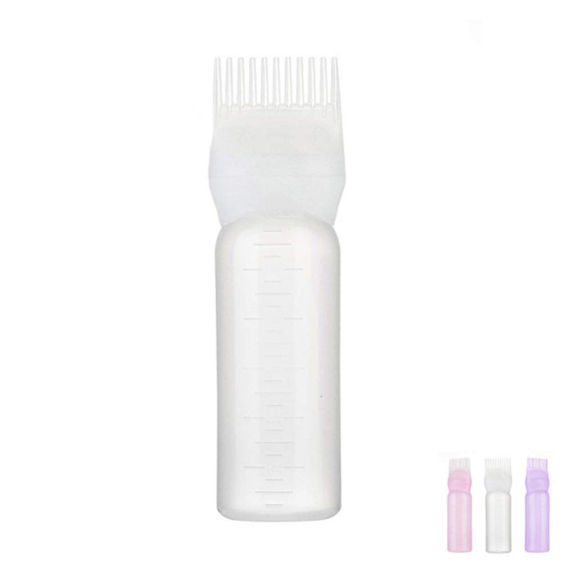 [Australia] - Beaupretty Root Comb Applicator Bottle Hair Color Brush Applicator Hair Dye Bottle with Comb and Graduated Scale,3pcs 