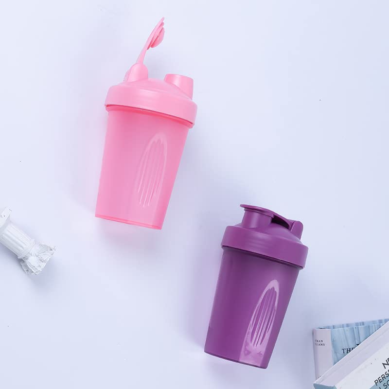 [Australia] - AidShunn Protein Shaker Bottle 400 ml With Mixer Ball Leak Proof Secure Drinking Flip Cap 14 oz Shake Cup Water Bottle For Powder Shaker Gym Sports Supplement Fitness Workout (Purple) Purple 