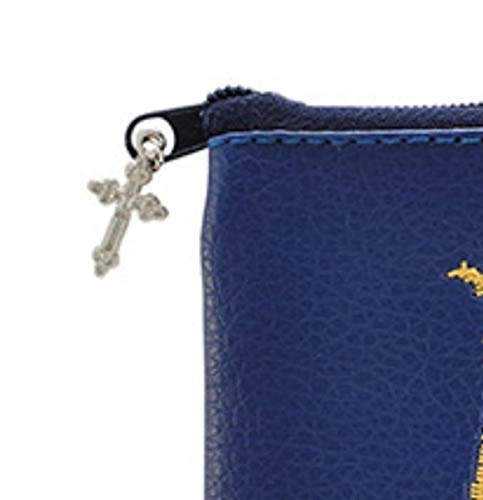 [Australia] - Needzo Ave Maria Embroidered Rosary Pouch Case, 3 1/2 Inch 