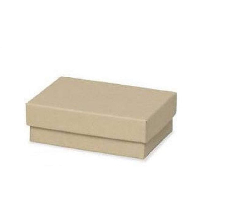 [Australia] - 16 Pack Cotton Filled Kraft Paper Cardboard Jewelry Gift and Retail Boxes 3 X 2 X 1 Inch #32 Size by R J Displays 