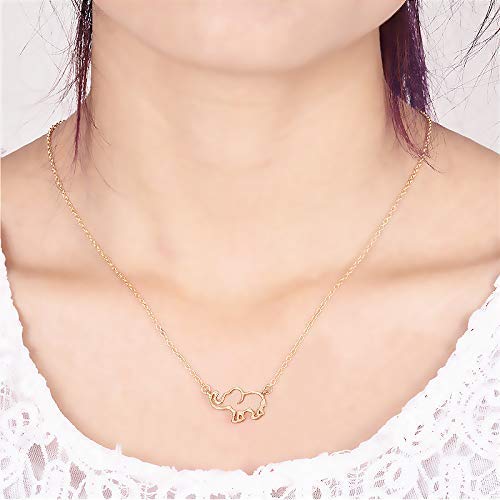[Australia] - Your Always Charm Best Friend Necklaces for 2 Antler Butterfly Elephant Mountain Friendship Necklace C:elephant gold&silver 