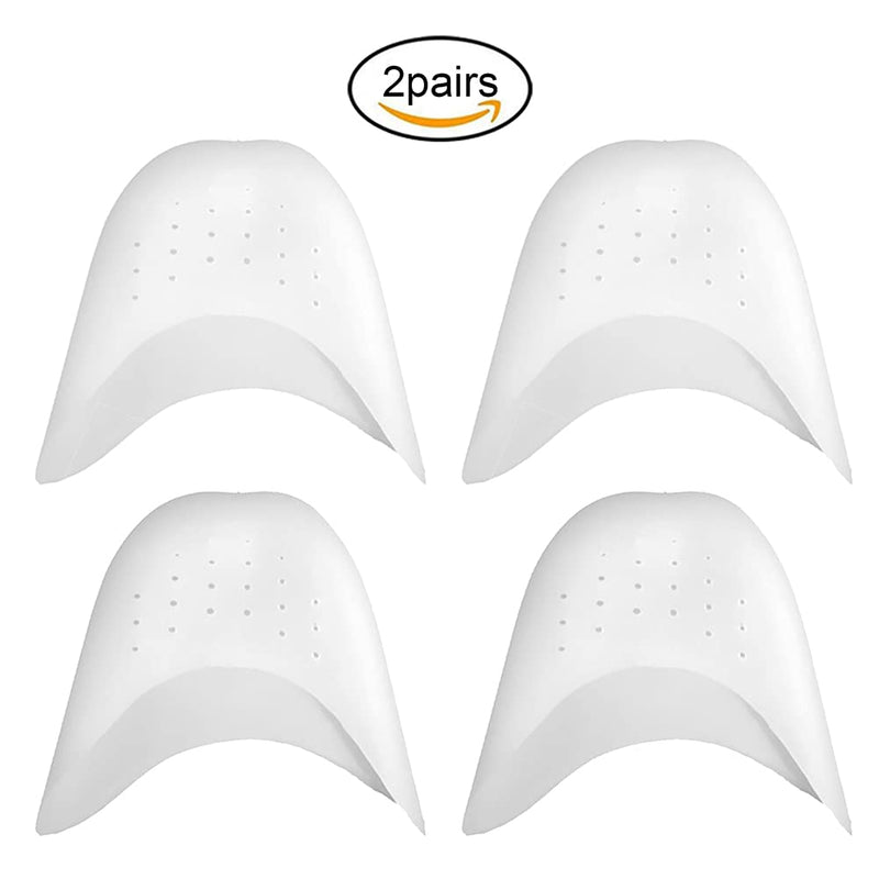 [Australia] - Silicone Gel Toe Caps Soft Ballet Pointe Dance Athlete Shoe Toe Pads Toe Protector with Breathable Hole 2 Pairs(Toe Protector) 