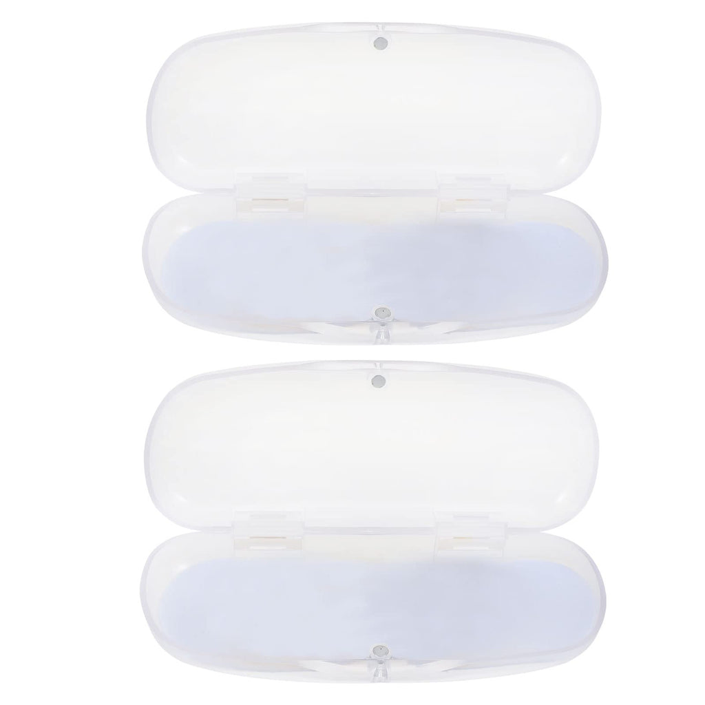 [Australia] - Healifty 2Pcs Transparent Glasses Case, Portable PVC Frosted Eyeglasses Storage Boxes, Sunglasses Storage Boxes Spectacle Cases Sunglass Case for Women Men,15.5X6.5X3.5CM 