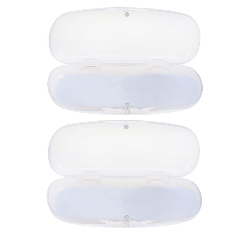 [Australia] - Healifty 2Pcs Transparent Glasses Case, Portable PVC Frosted Eyeglasses Storage Boxes, Sunglasses Storage Boxes Spectacle Cases Sunglass Case for Women Men,15.5X6.5X3.5CM 