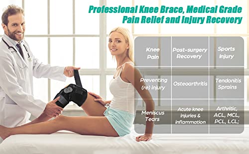 [Australia] - NEENCA Hinged Knee Brace, Adjustable Knee Immobilizer with Side Stabilizers of Locking Dials, Medical ROM Knee Brace Support for Knee Pain, Arthritis, ACL,PCL, Meniscus Tear, Injuries/Post OP Recovery 