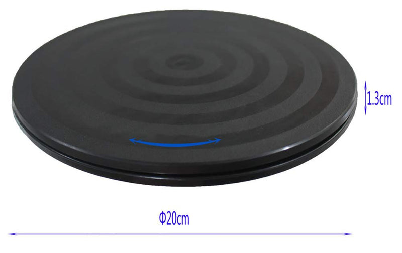 [Australia] - kydely Mini Bonsai Turntable Base Stainless Steel Ball Bearings 360-Degree Rotation Easy Pruning Black 8" 8" 