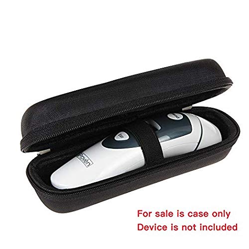 [Australia] - Hermitshell Travel case for [New 2020 Model] iProven DMT-489 / ANKOVO Thermometer for Fever - Forehead and Ear Thermometer (Black)-Only Case 