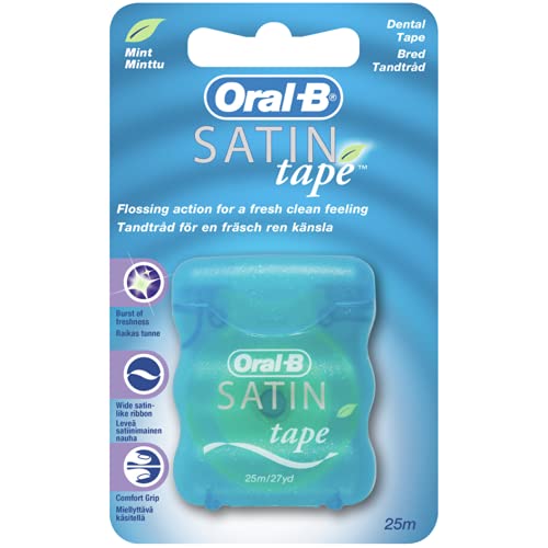 [Australia] - Oral-B SatinTape dental floss, mint, pack of 6 x 25 m 