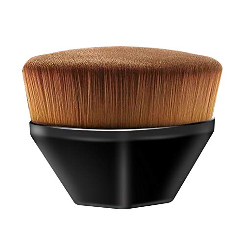 [Australia] - ANZINY Foundation Makeup Brush Petal-Shaped Foundation Brush Flat Top Face Blush Mixed Kabuki Brushes Multifunctional Makeup Brush For Cream Mixed Liquid or Flawless Powder Cosmetic Portable Gift Black 