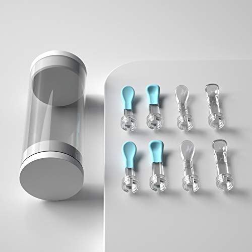[Australia] - BEBIRD Ear Wax Removal Original Replacement Ear Spoon, 4 Pcs Silicone Ear Spoons, 4 Pcs PC Ear Spoons and 1 Alloy Screw Ring, Great Ear Spoons Accessories for C3/C3 Pro X17 Pro M9 Pro A2 B2 Pro K10 Transparent 