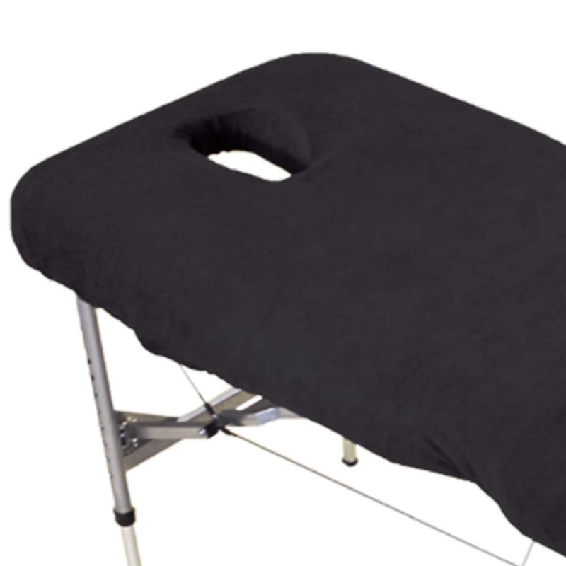 [Australia] - PHYSIQUE Couch Cover for Massage Table/Bed - Protective cover with Face Hole - Massage Bed Cover, Comfortable and Thick Fabric - Black 