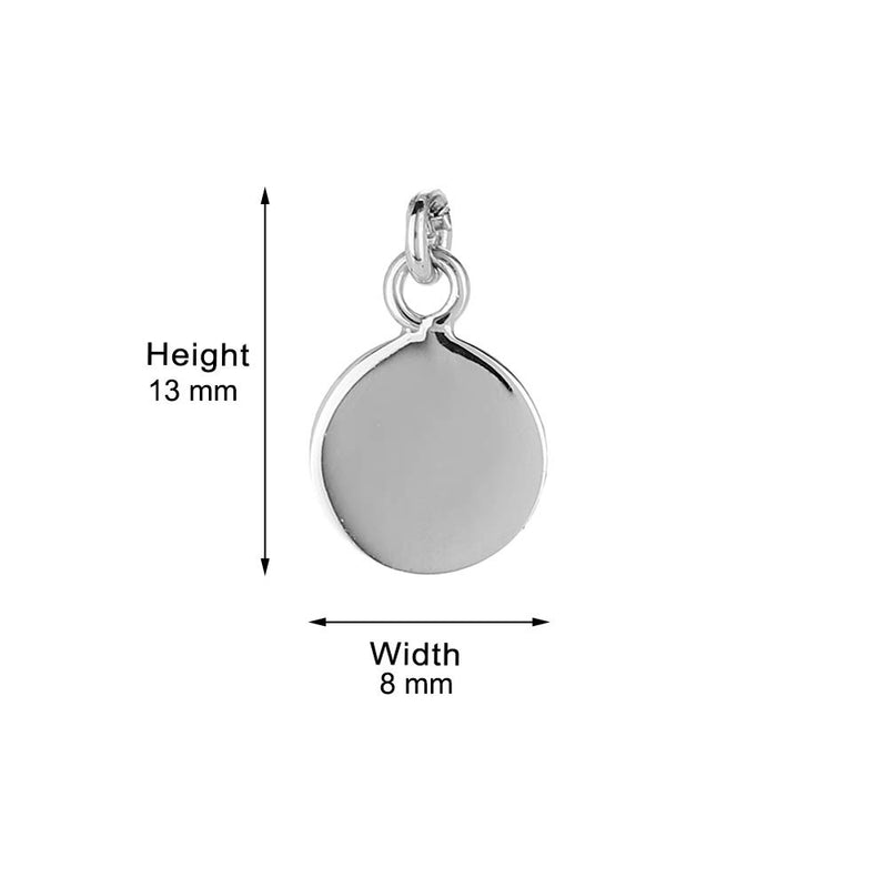 [Australia] - Vanbelle Rhodium Plated 925 Sterling Silver Layered Choker Necklace with Disc Charm for Women and Girls 