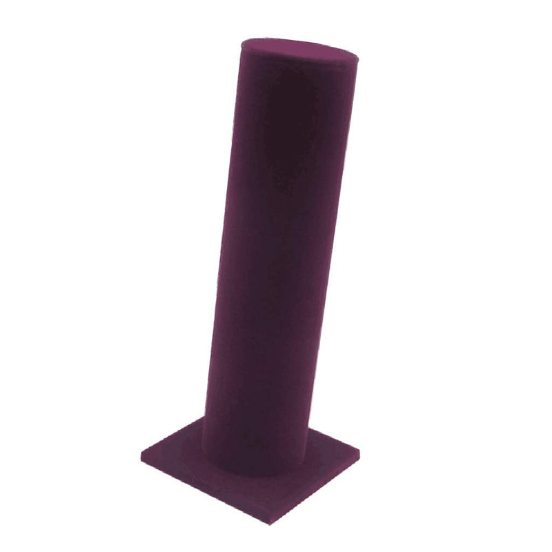 [Australia] - FRECI Velvet Vertical Tower Jewelry Bracelet Display Stand Bangle T-Bar Display Holder Rack Closet Organizer Tower Scrunchie Hair Band Holder - Purple 