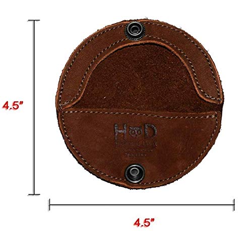 [Australia] - Hide & Drink, Rustic Leather Moon Coin Case, Handmade - Swayze Suede 