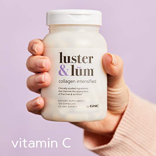 [Australia] - Luster & Lum by GNC Collagen Intensified, Promotes Skin Elasticity & Smoothness, Improves Skin Tone, Gluten-Free, 120 Capsules 