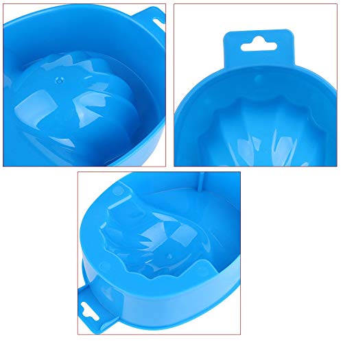 [Australia] - 2pcs Soak Tray Nail Art Manicure Care Soak Bowl Tray Polish Remover Blue 