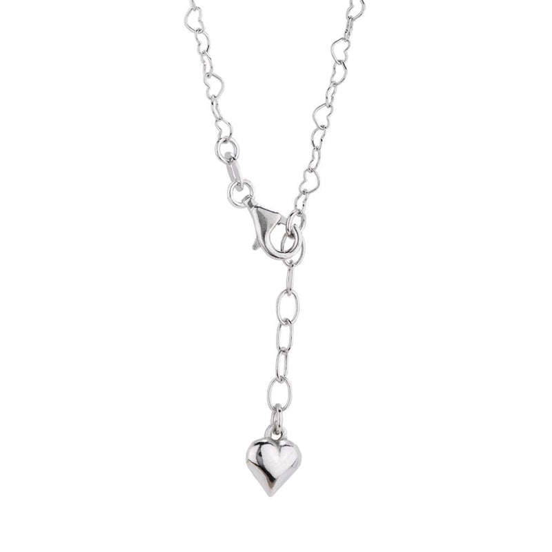 [Australia] - Vanbelle Rhodium Plated 925 Sterling Silver Anklet with Dangling Heart Charm for Women and Girls 