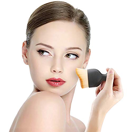 [Australia] - GUGELIVES Kabuki Brush Makeup Professional Pro Flat Foundation Face Blush Kabuki Powder Contour Brush Cosmetic Tool Mineral Woman Gift Travel Set of 2 