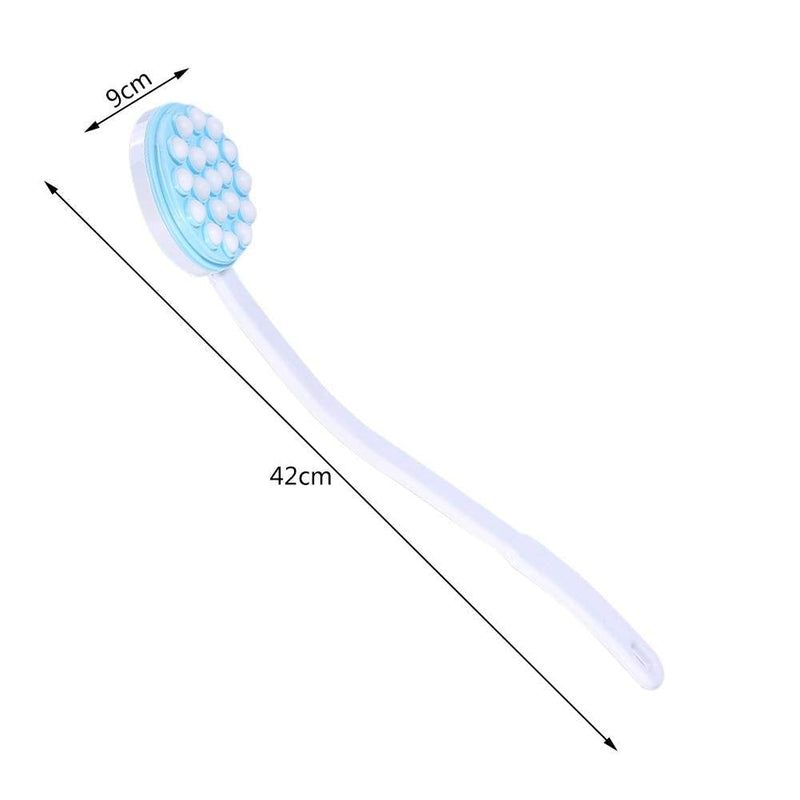 [Australia] - Back Lotion Applicator, Long Handled Back Bath Massager Easy Reach Roll-On Body Lotion Applicator Bath Brush Massager for Body Leg Feet 