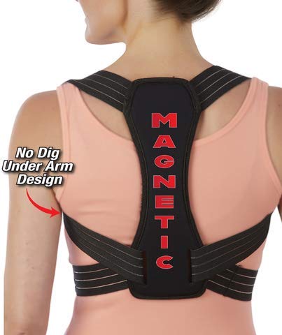 [Australia] - Magnetic Posture Corrector for Men & Women | Fully Adjustable Upper Back Brace | Provides Neck, Shoulders, & Back Pain Relief | Posture Trainer for Spinal Alignment | Premium Back Straightener Magnetic Back Brace 