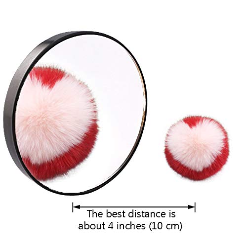 [Australia] - 10X Magnifying Makeup Mirror, Round Mirror 2 Suction Cups Facial Makeup Cosmetic Absorption Shaving Home Makeup Travel Essential(Diameter 3.46 inches) 