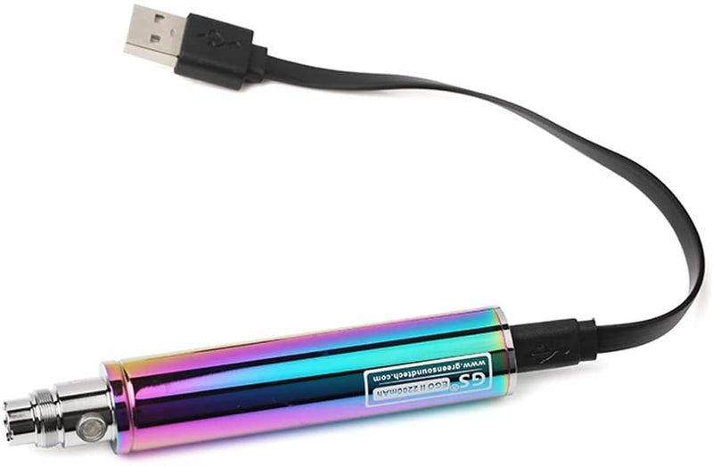 [Australia] - Electronic Cigarette, 2018 Enhanced GS EGO II 2200mAh E-Cigarette Vape Battery with Micro USB Charger 510 E-Shisha E-Cigar Vaporizer Nicotine Free - Rainbow 