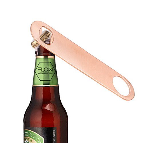 [Australia] - FLOW Barware 18cm Stainless Steel Bar Blade Bottle Opener | Heavy Duty Bottle Openers | Professional Barmen Bottle Opener | Copper 