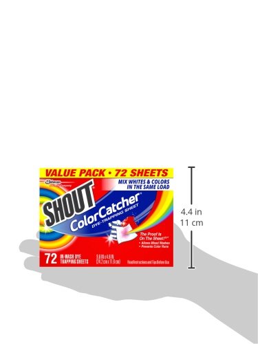 [Australia] - Shout Color Catcher Sheets for Laundry, Maintains Clothes Original Colors, 72 Count 72 Count (Pack of 1) 