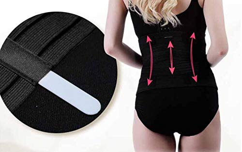 [Australia] - Unisex Sports Mesh Back Brace Support Waist Trimmer Trainer Lower Waist Support Belt Abdominal Binder Body Shaper Postnatal Shapewear Compression Slimer Wrap Stimulator with Elastic Straps 